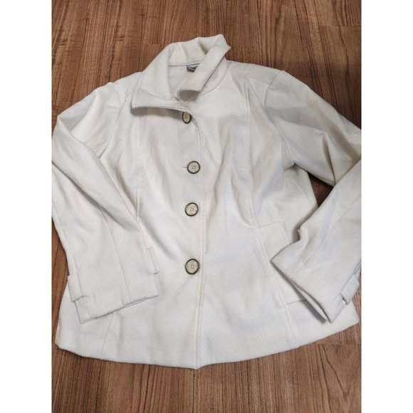 Chico's Jackets & Blazers - Chicos Jacket Coat Fleece Cream White Womens Size 2 Medium